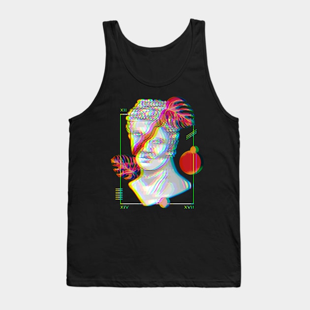 Vaporwave Aesthetic Art Retro Antique Sculpture Tank Top by PlimPlom